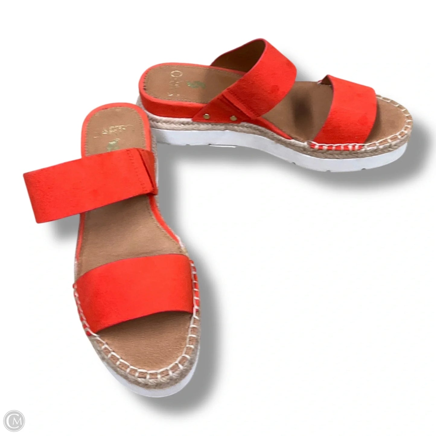 Sandals Flats By Clothes Mentor In Multi-colored, Size: 7