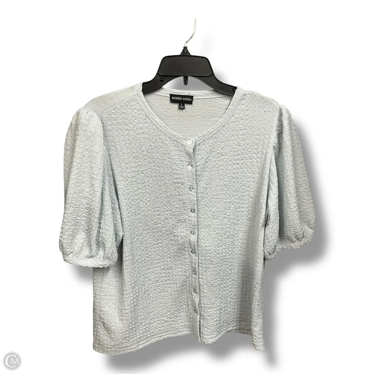 Top Short Sleeve Basic By Clothes Mentor In Blue, Size: L