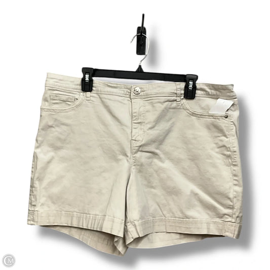 Shorts By Gloria Vanderbilt In Cream, Size: 16