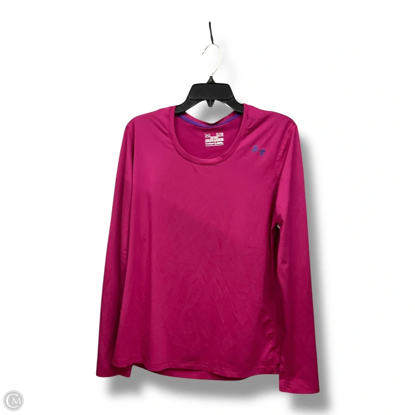 Athletic Top Long Sleeve Crewneck By Under Armour In Pink, Size: Xl