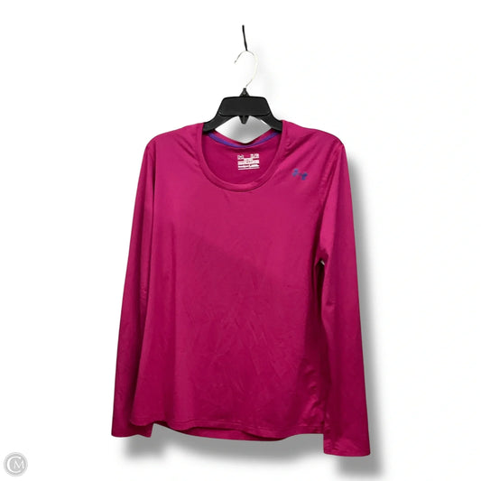 Athletic Top Long Sleeve Crewneck By Under Armour In Pink, Size: Xl