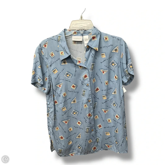 Top Short Sleeve By Liz Claiborne In Blue, Size: M