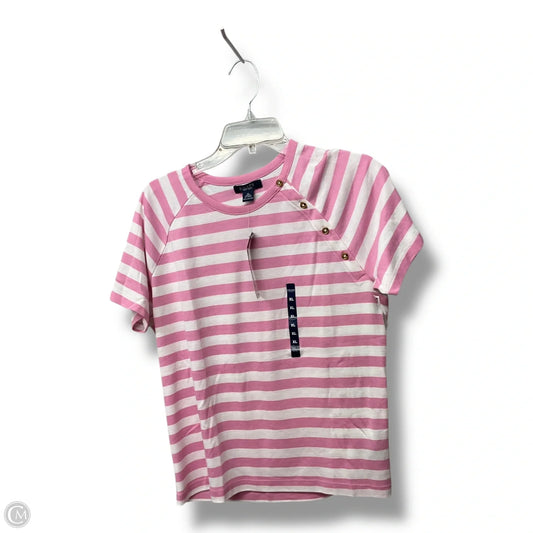 Top Short Sleeve By Chaps In Striped Pattern, Size: Xl