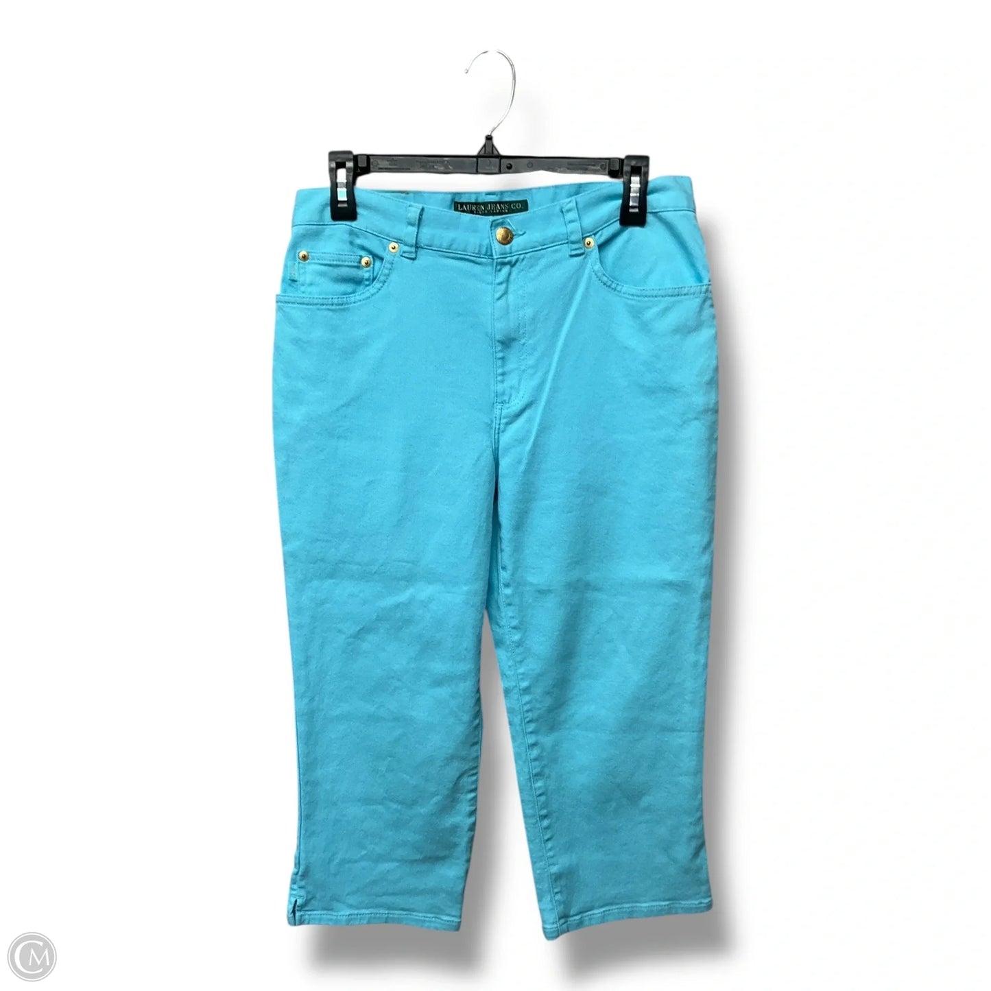 Capris By Lauren By Ralph Lauren In Aqua, Size: 8
