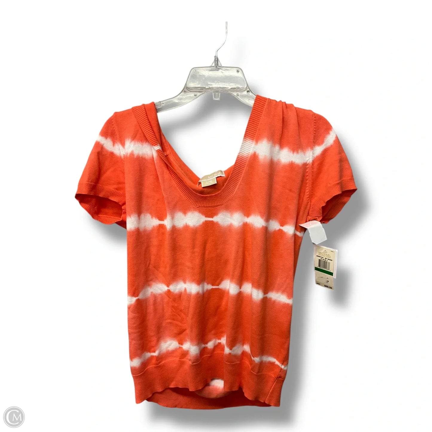 Top Short Sleeve By Michael By Michael Kors In Orange, Size: L