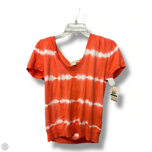 Top Short Sleeve By Michael By Michael Kors In Orange, Size: L
