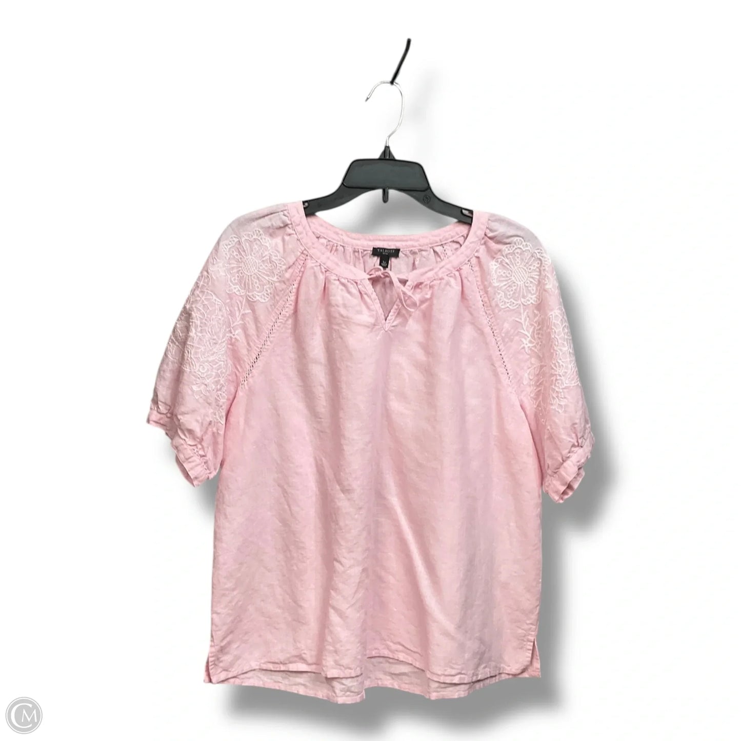 Top Short Sleeve Basic By Talbots In Pink, Size: Lp