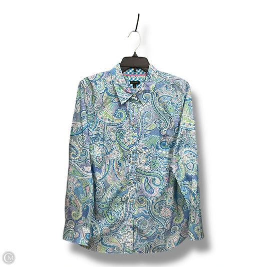Blouse Long Sleeve By Talbots In Multi-colored, Size: L