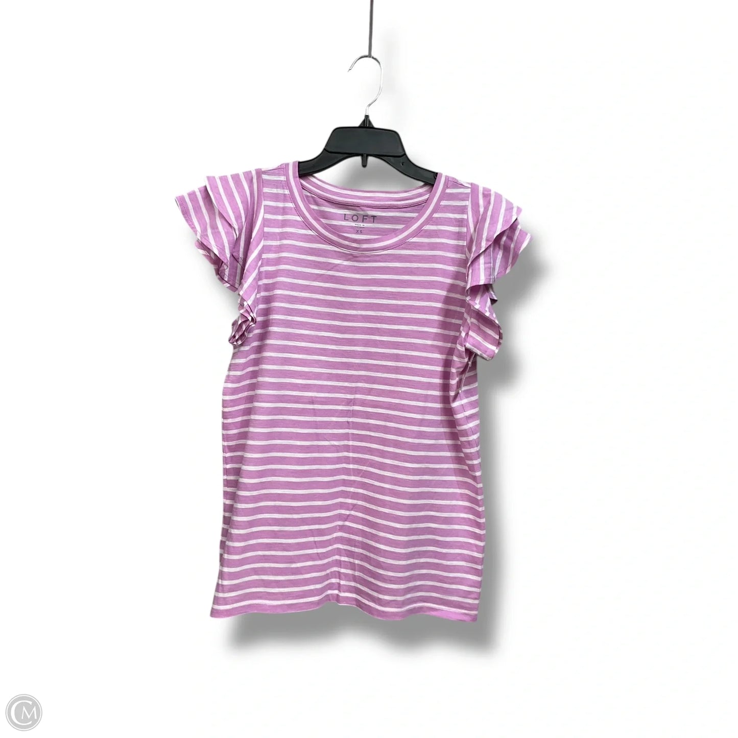 Top Short Sleeve By Loft In Purple, Size: Xs