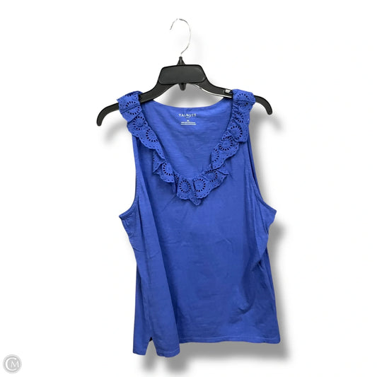 Top Sleeveless By Talbots In Blue, Size: Xl