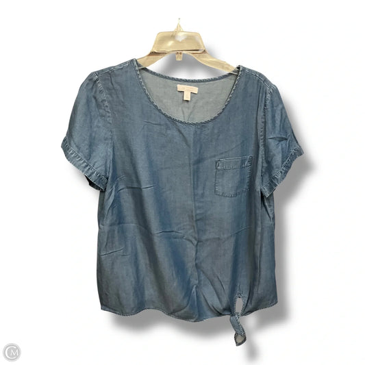 Top Short Sleeve Basic By Lc Lauren Conrad In Blue, Size: L
