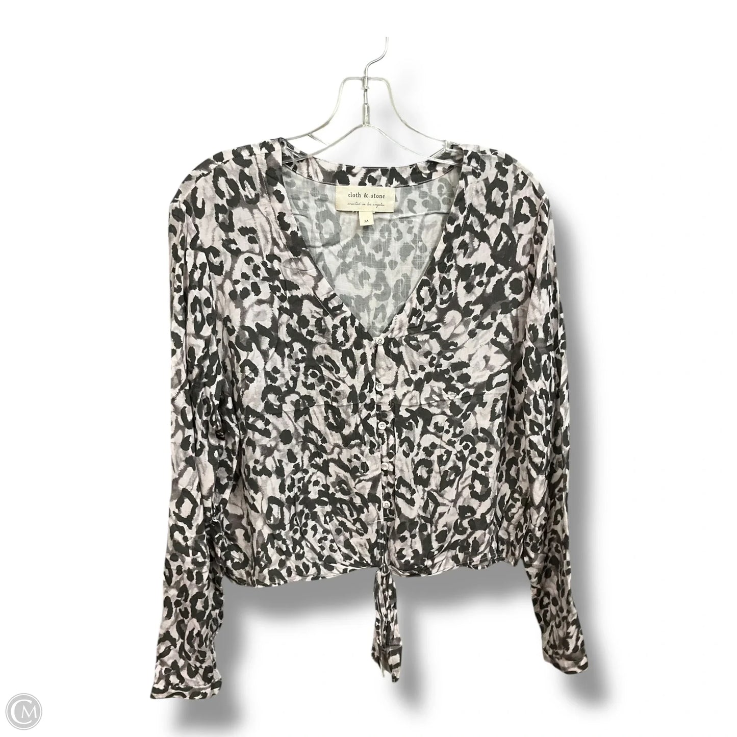 Top Long Sleeve By Cloth & Stone In Animal Print, Size: M