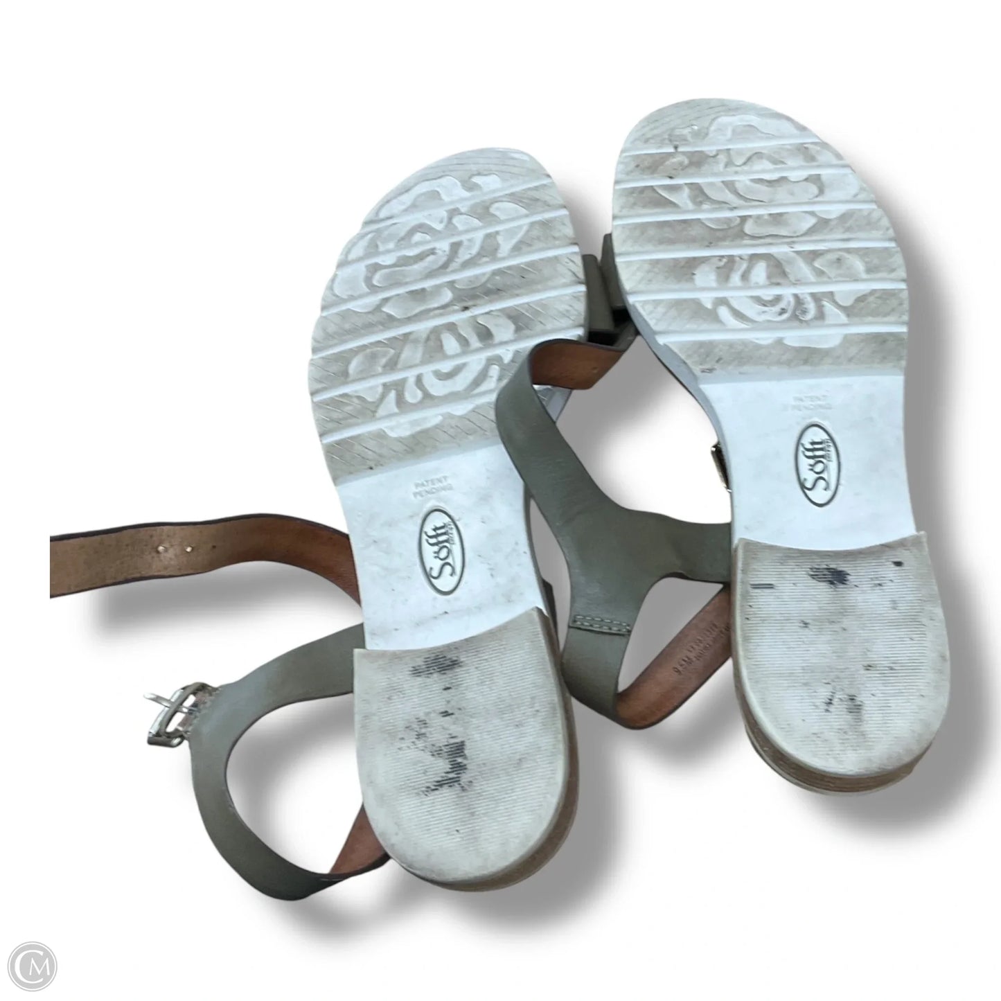 Sandals Flats By Sofft In Green, Size: 9.5