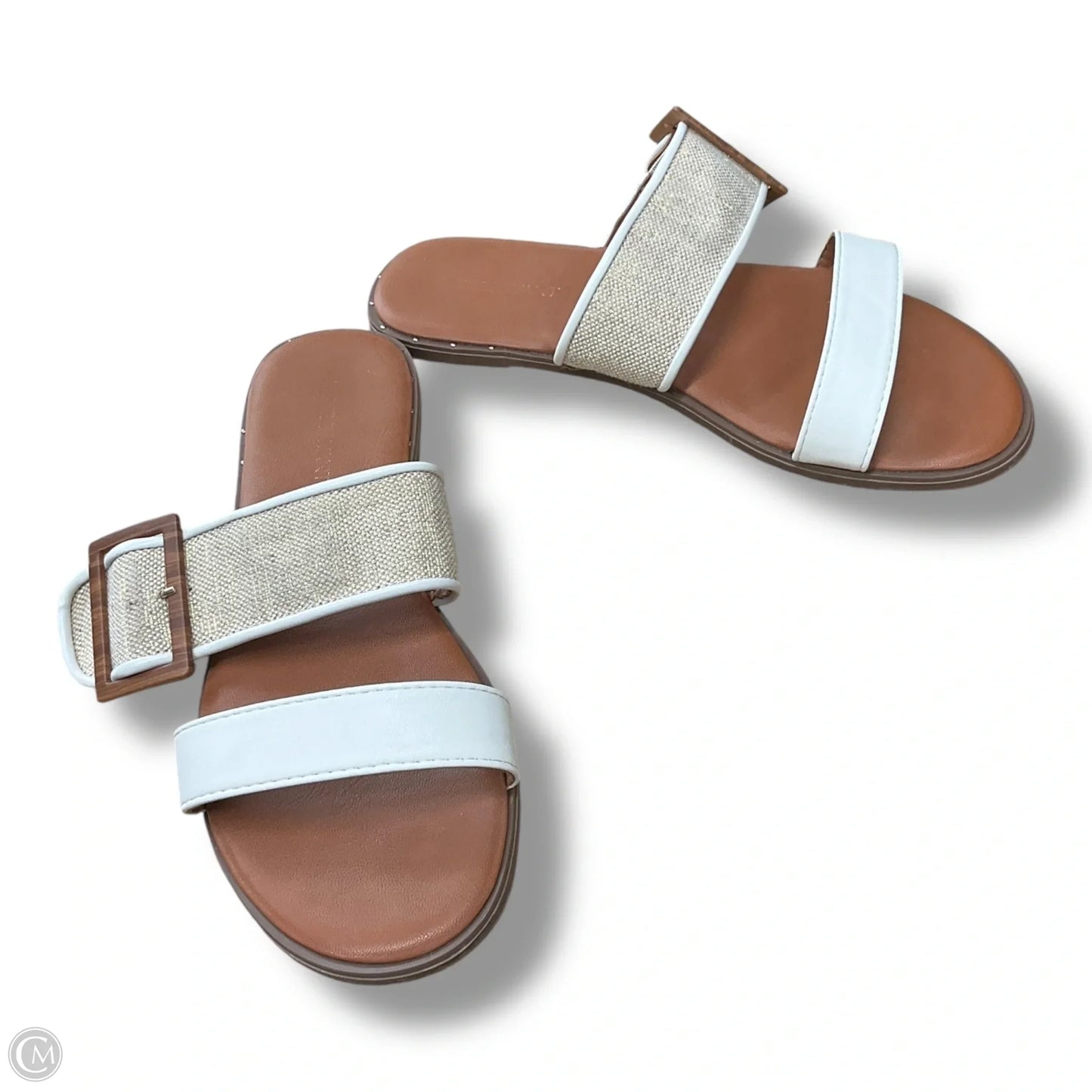 Sandals Flats By Lane Bryant In Brown & White, Size: 9