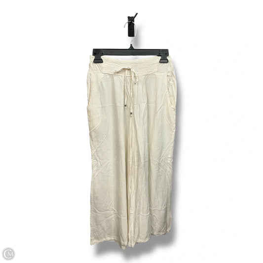 Pants Wide Leg By Angie In Cream, Size: S