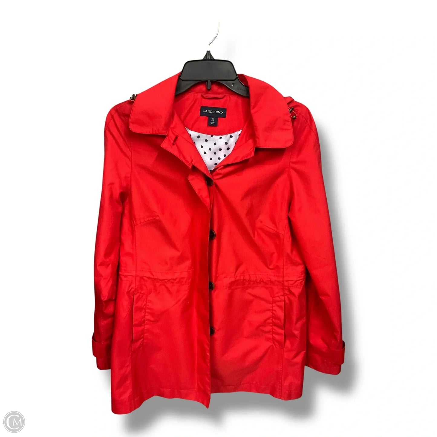 Coat Raincoat By Lands End In Red, Size: S