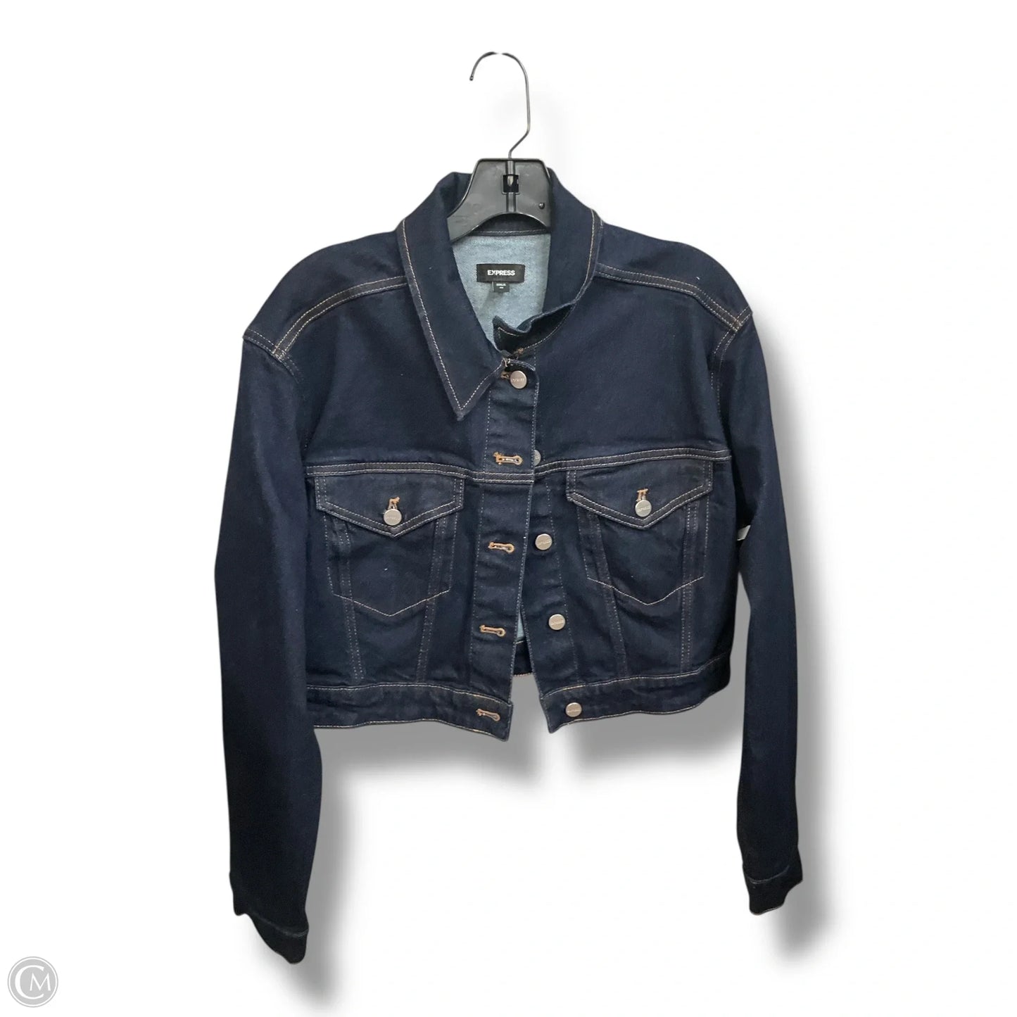 Jacket Denim By Express In Blue Denim, Size: M