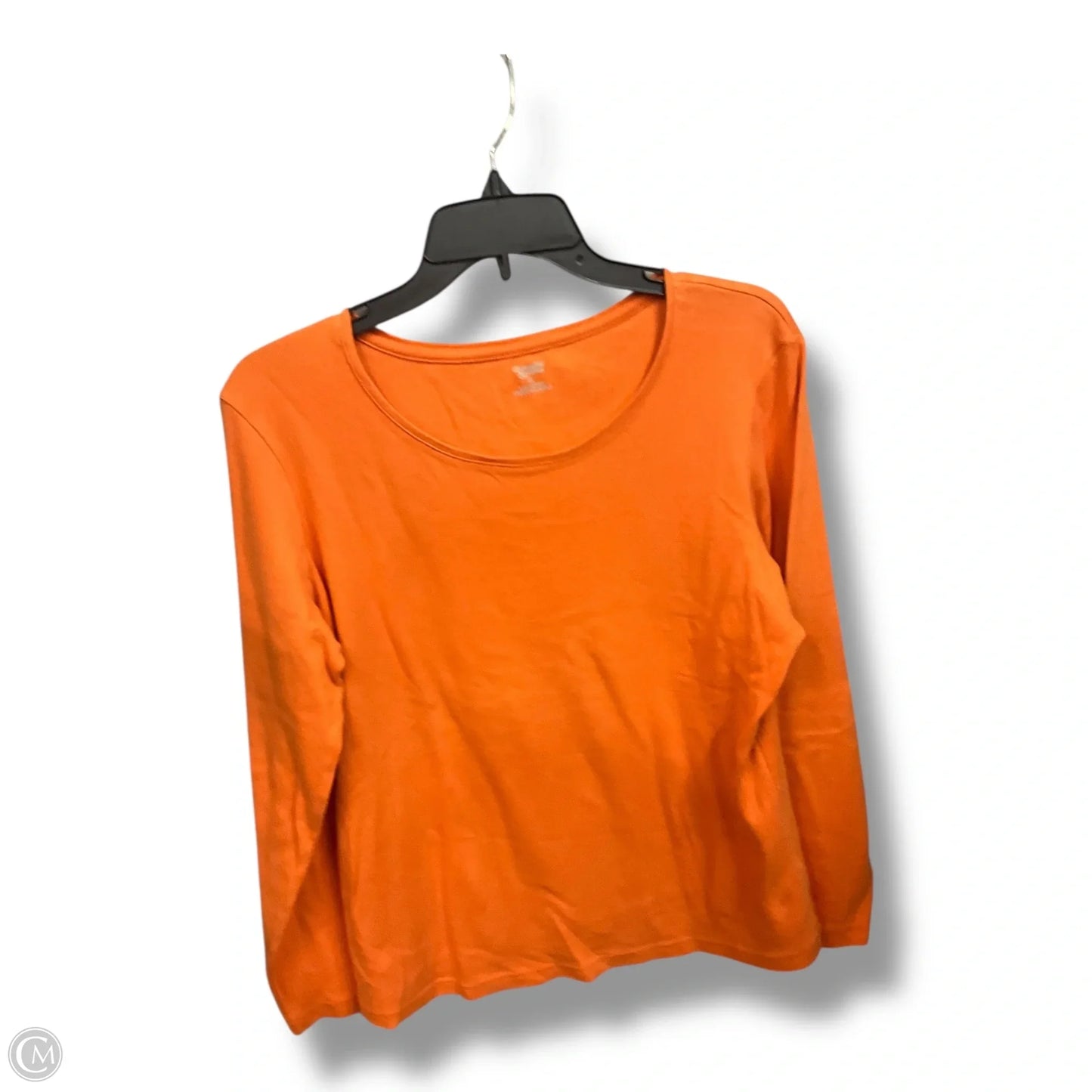 Top Long Sleeve Basic By Christopher And Banks In Orange, Size: Xl