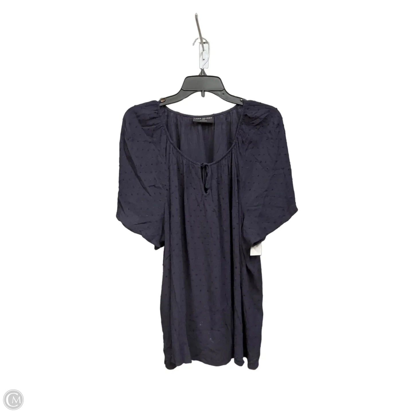 Top Short Sleeve Basic By Lane Bryant In Navy, Size: 3x