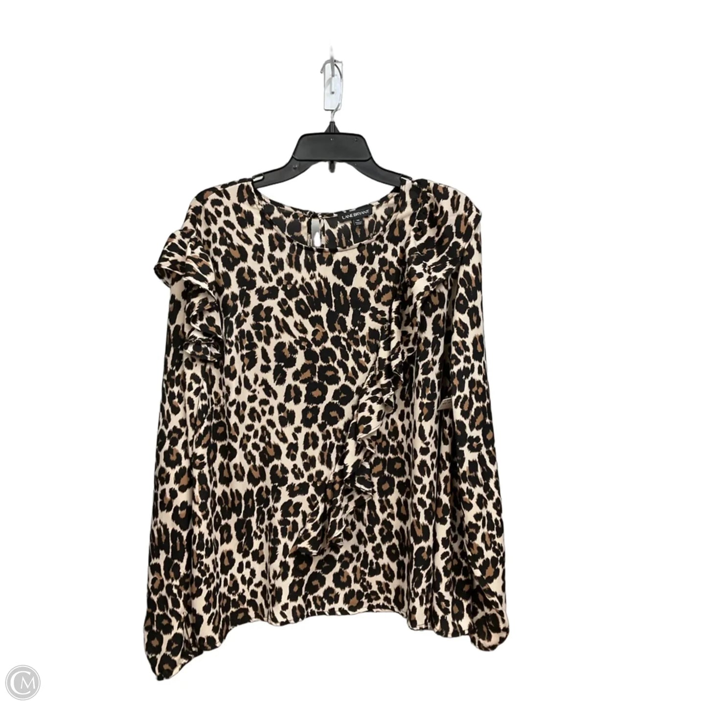 Top Long Sleeve By Lane Bryant In Animal Print, Size: 3x