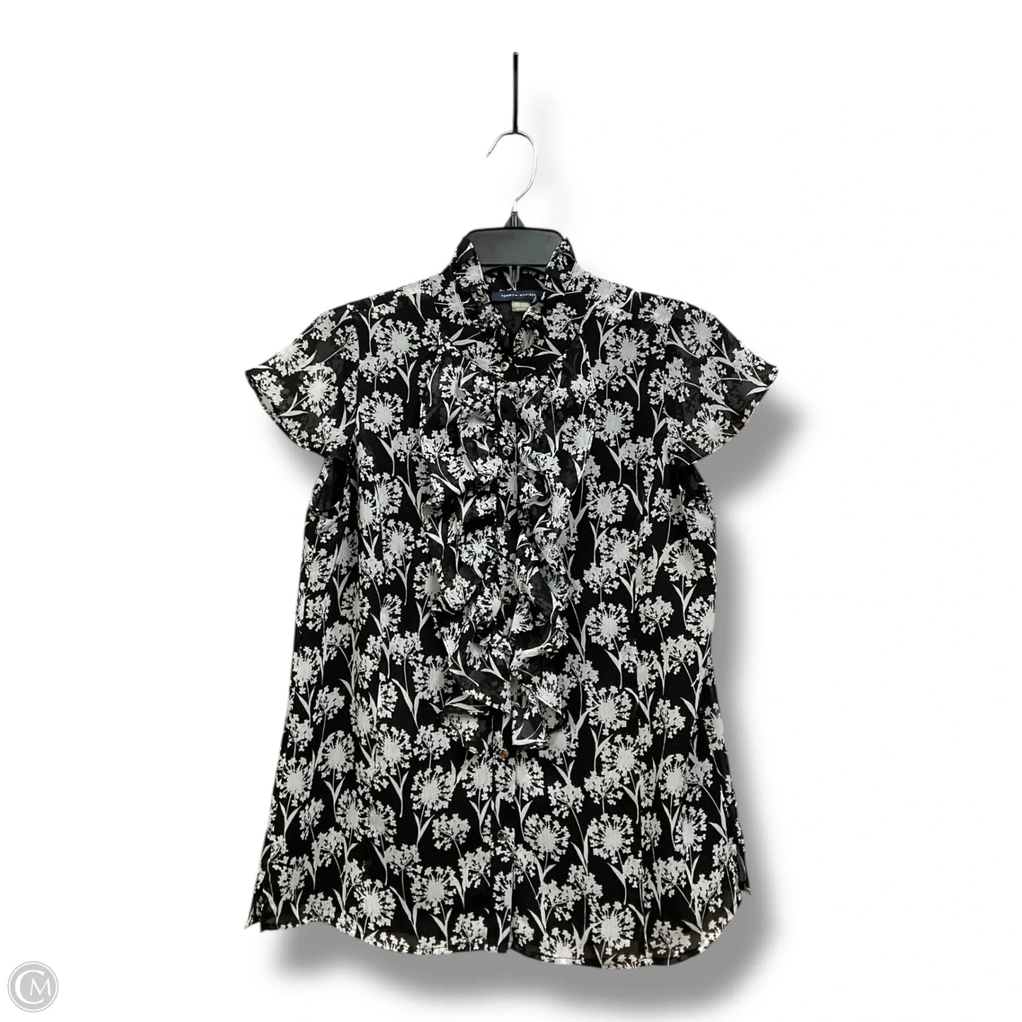 Blouse Sleeveless By Tommy Hilfiger In Blue & White, Size: S