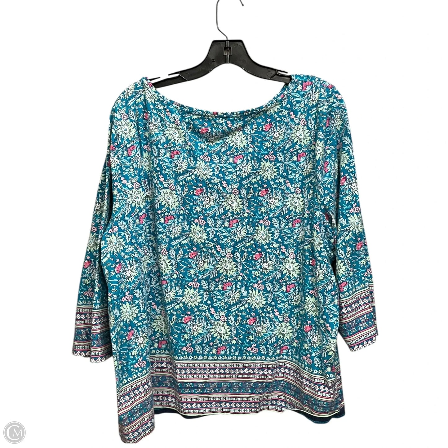 Top 3/4 Sleeve By Talbots In Multi-colored, Size: 3x