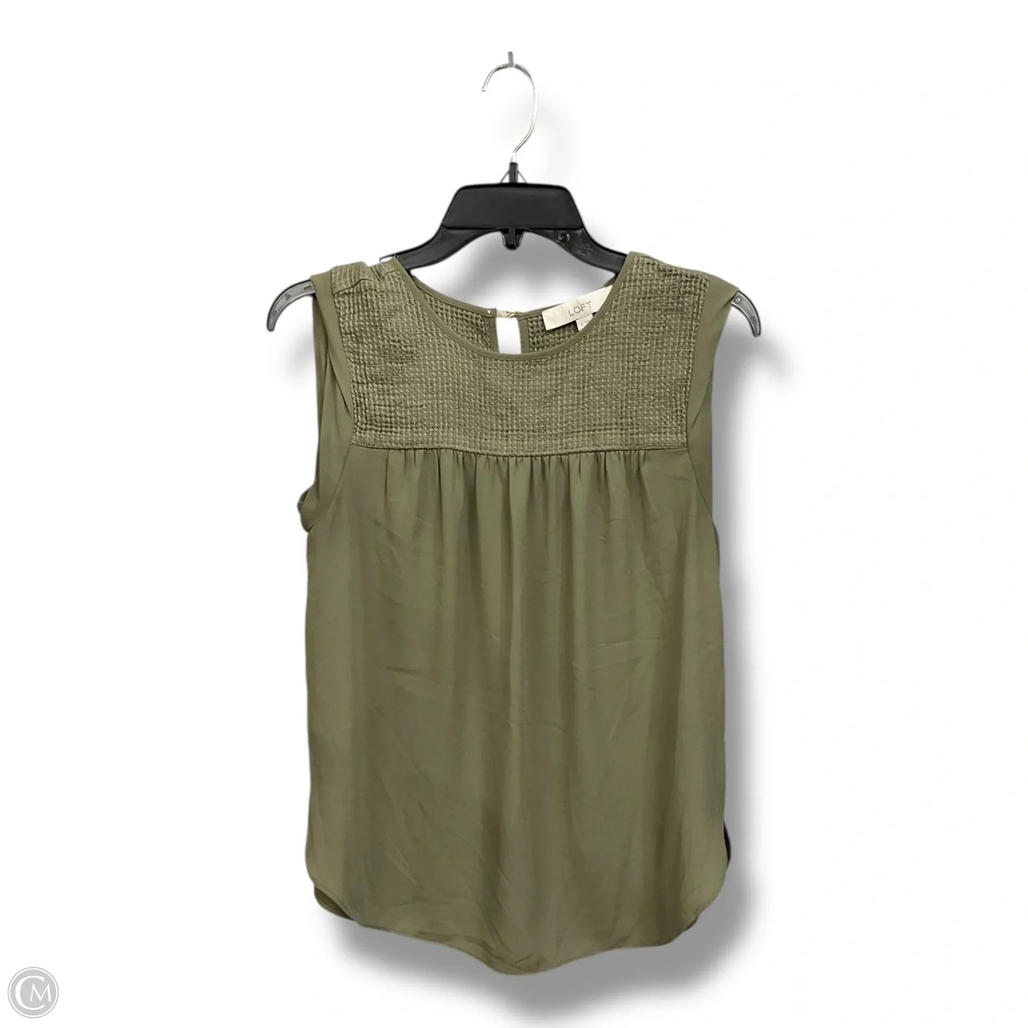 Top Sleeveless By Loft In Green, Size: S