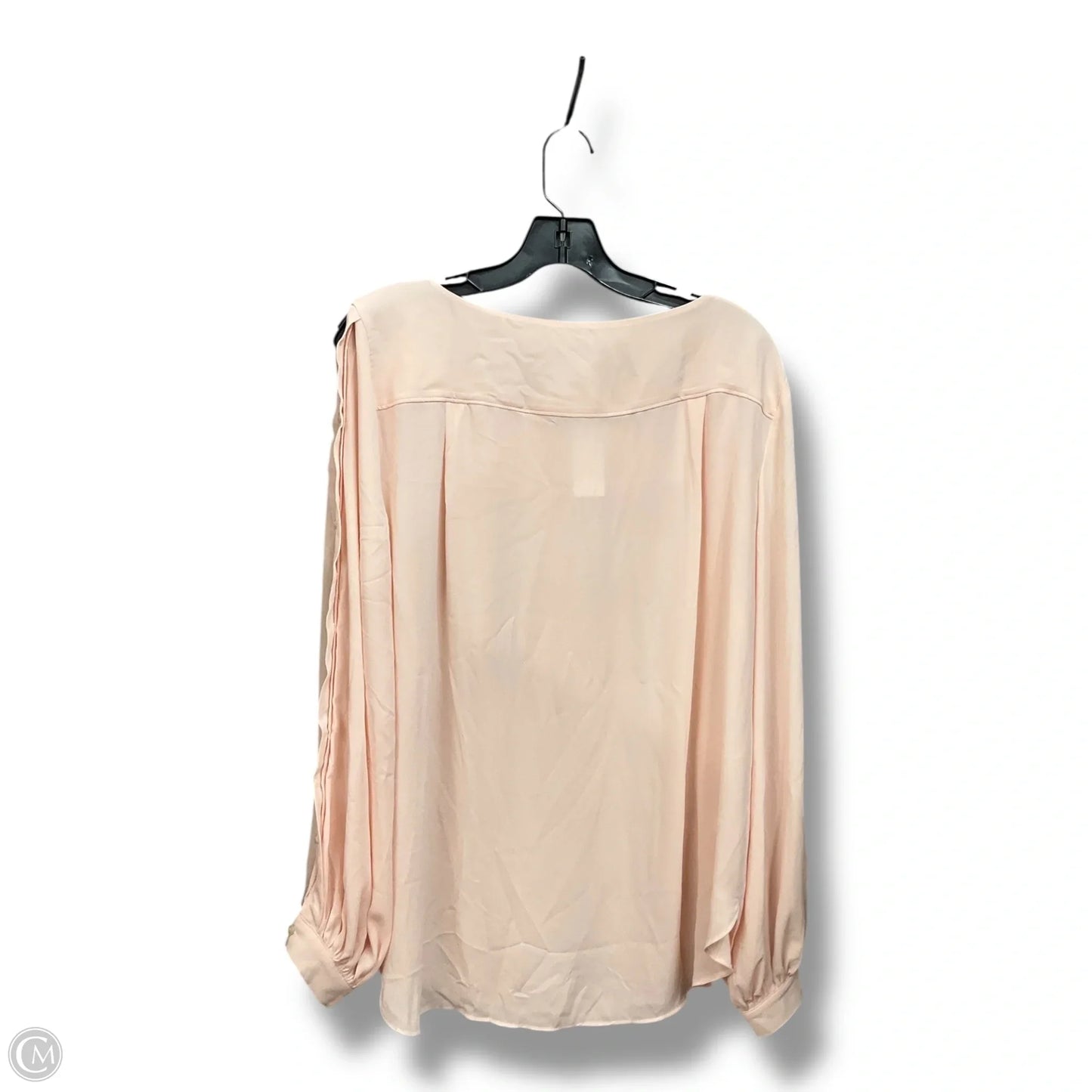 Blouse Long Sleeve By Loft In Peach, Size: L