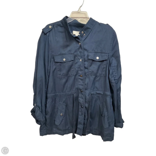 Jacket Utility By Loft In Blue, Size: L
