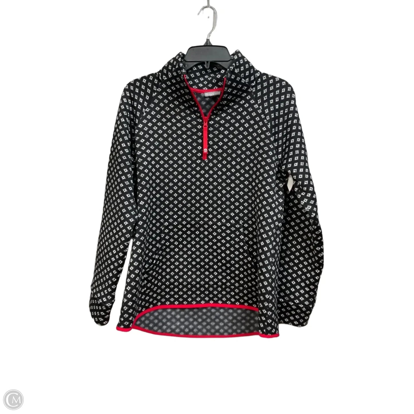 Sweatshirt Collar By Talbots In Black & White, Size: M