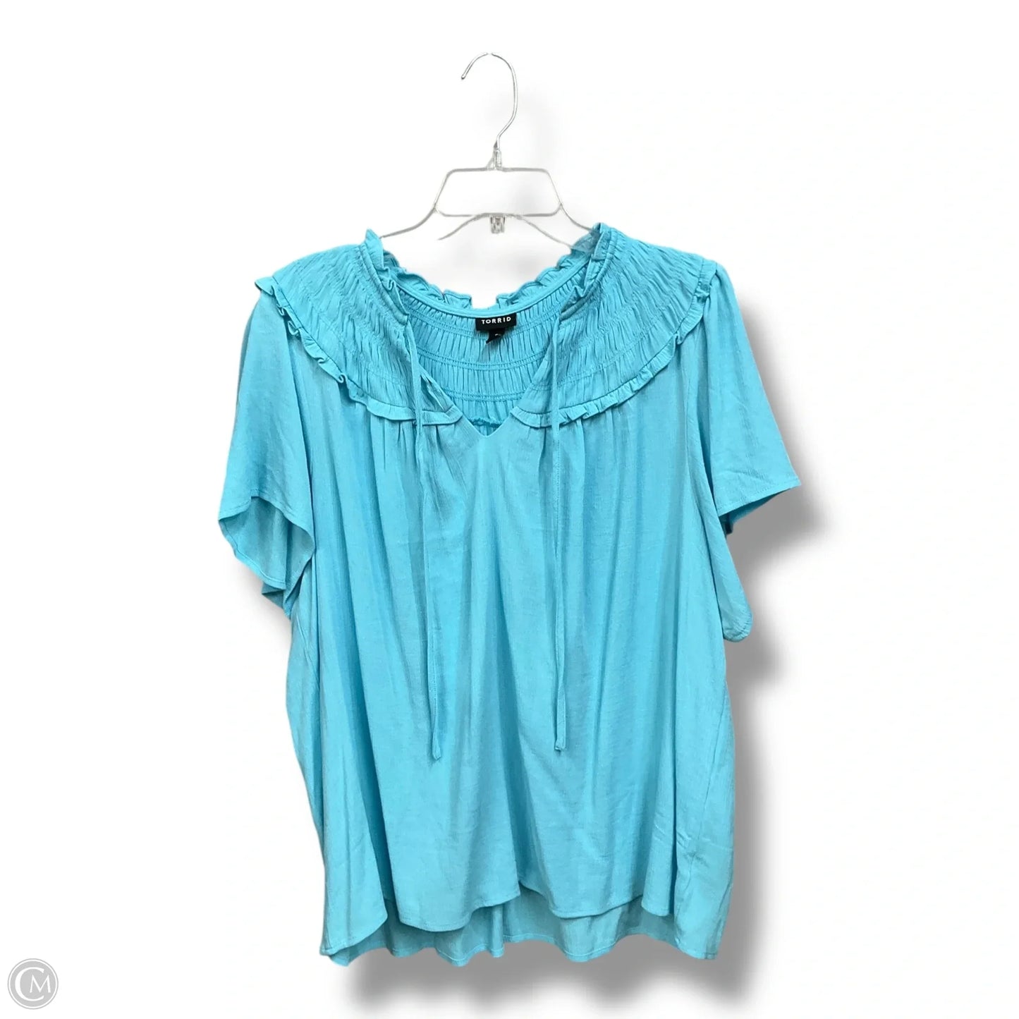 Top Short Sleeve By Torrid In Blue, Size: 2x