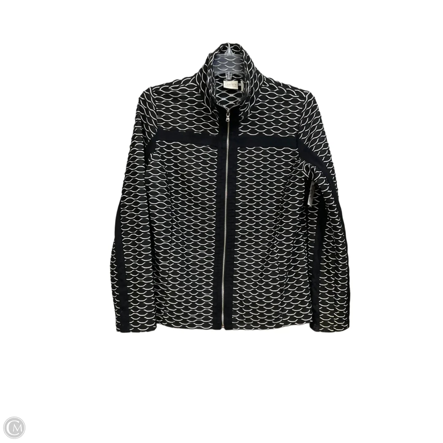 Jacket Other By Chicos In Black & White, Size: Xs