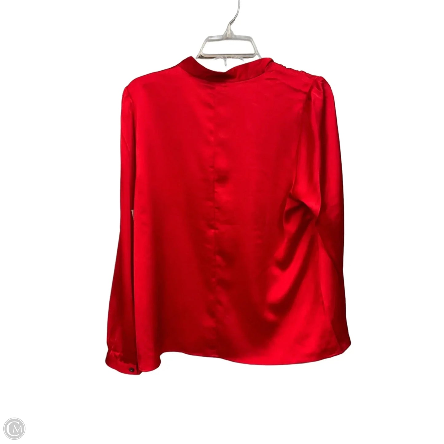 Blouse Long Sleeve By Ann Taylor In Red, Size: M