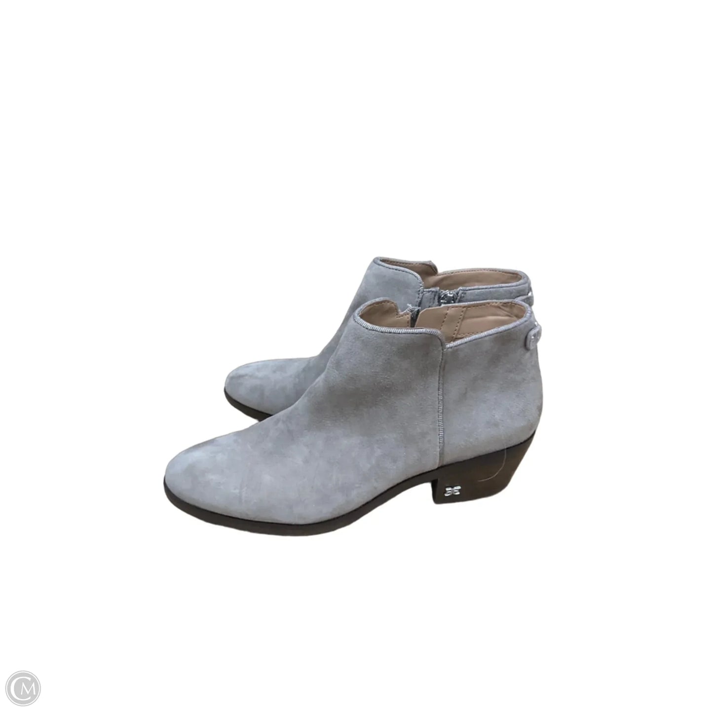 Boots Ankle Heels By Sam Edelman In Grey, Size: 6