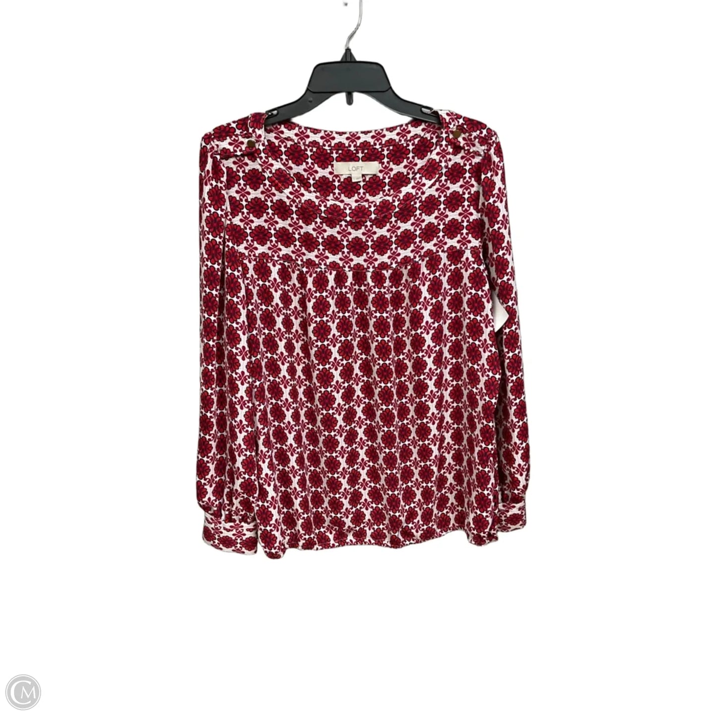 Top Long Sleeve By Loft In Floral Print, Size: L