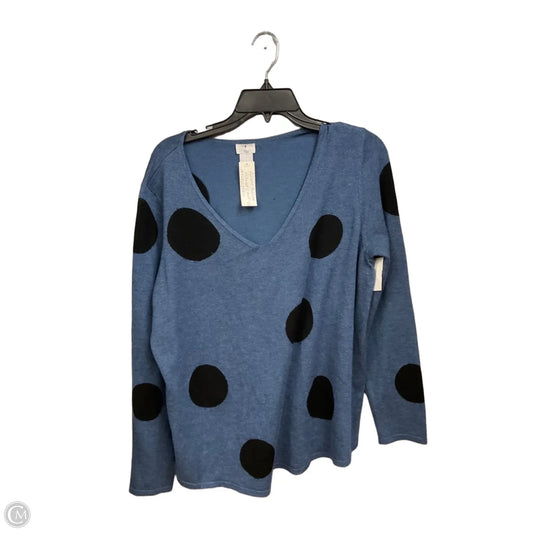 Top Long Sleeve By Chicos In Polkadot Pattern, Size: L