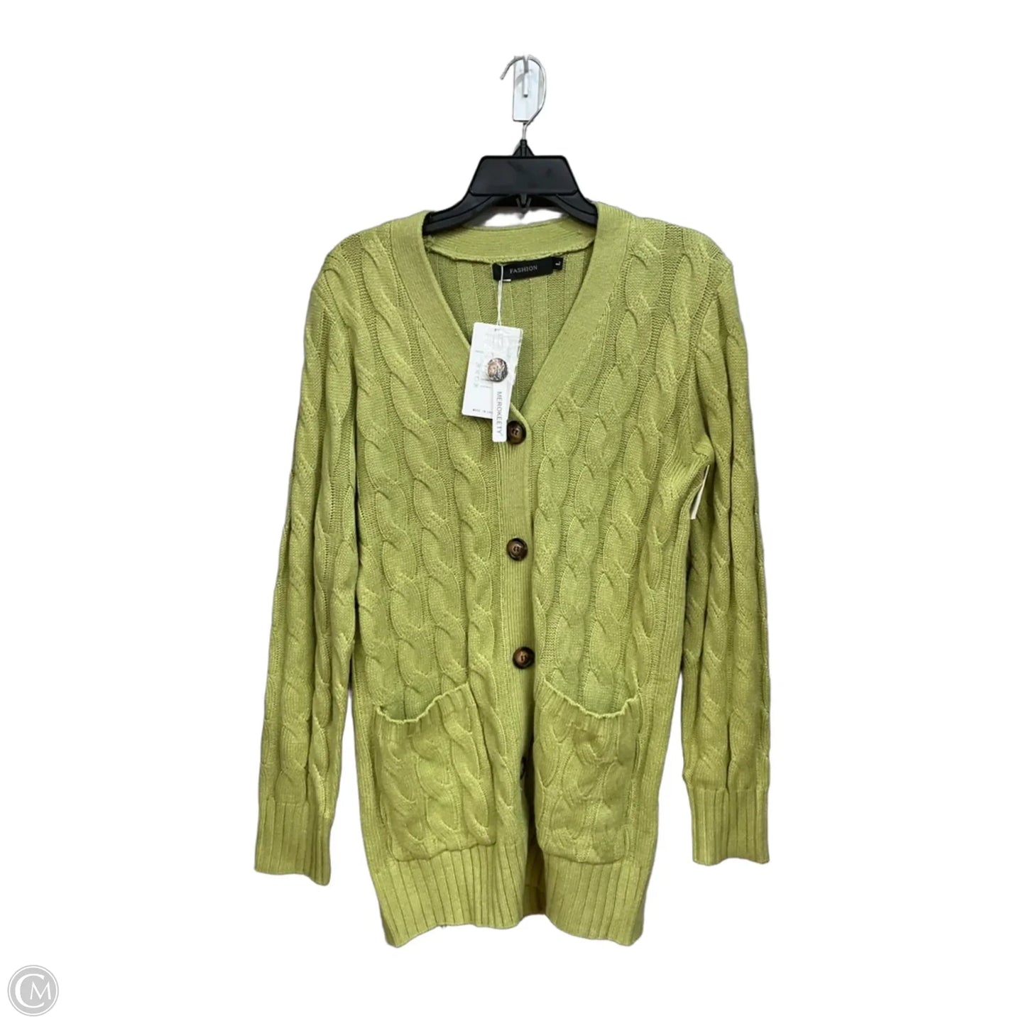 Cardigan By Clothes Mentor In Green, Size: L