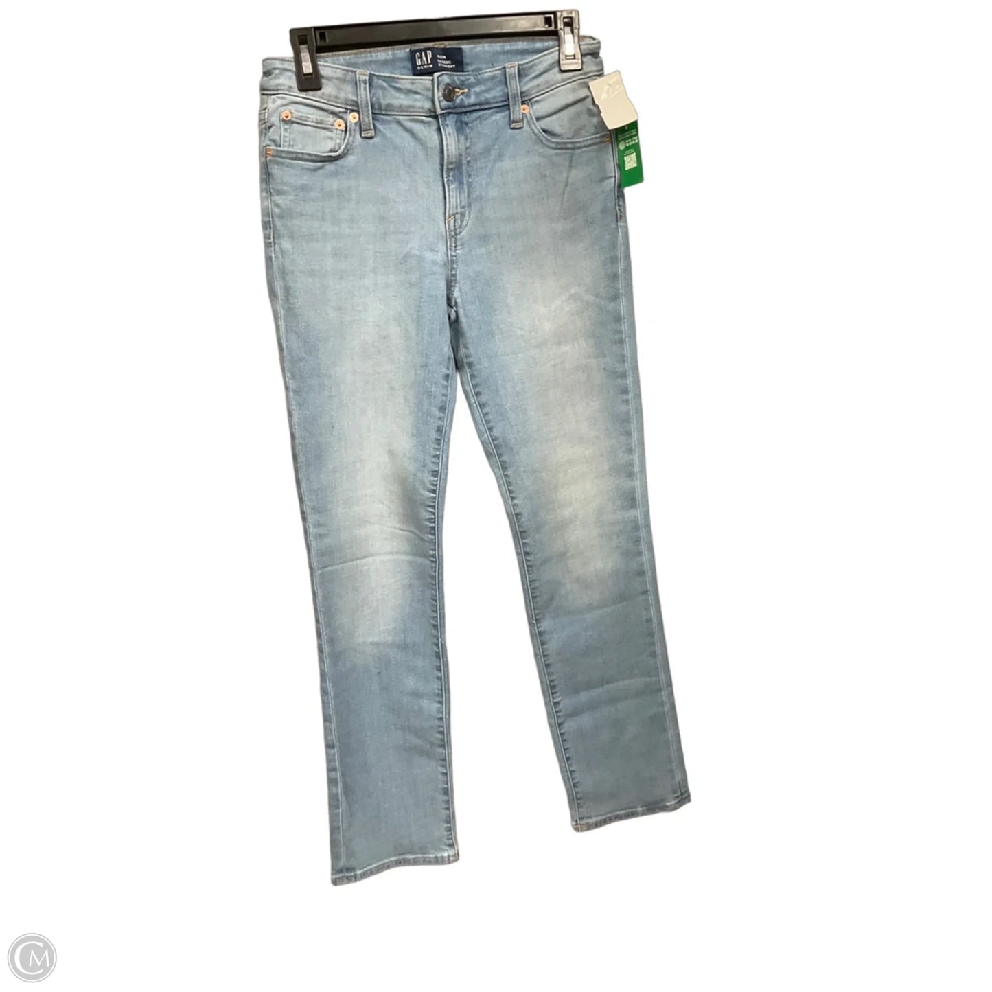Jeans Straight By Gap In Blue Denim, Size: 4