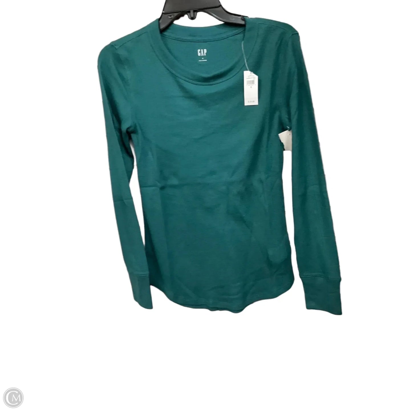 Top Long Sleeve Basic By Gap In Green, Size: S