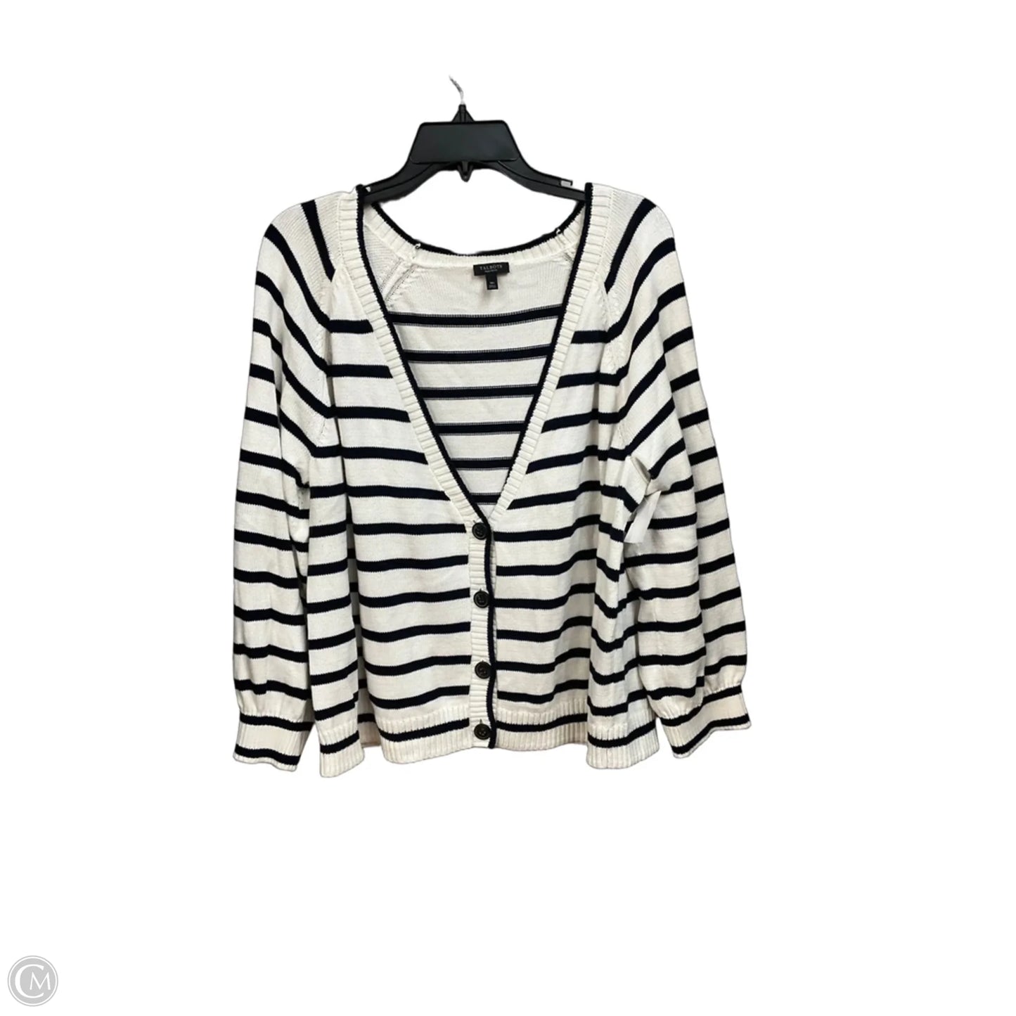 Cardigan By Talbots In Striped Pattern, Size: 3x