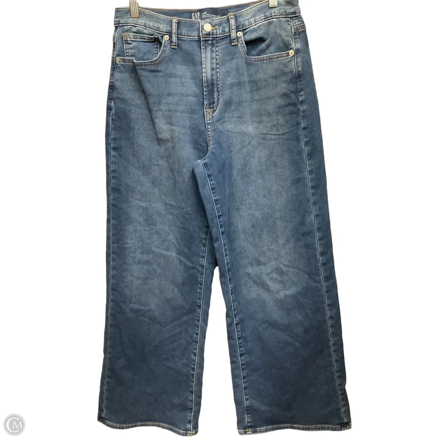 Jeans Wide Leg By Gap In Blue Denim, Size: 8