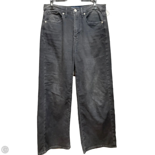 Jeans Wide Leg By Gap In Black Denim, Size: 8