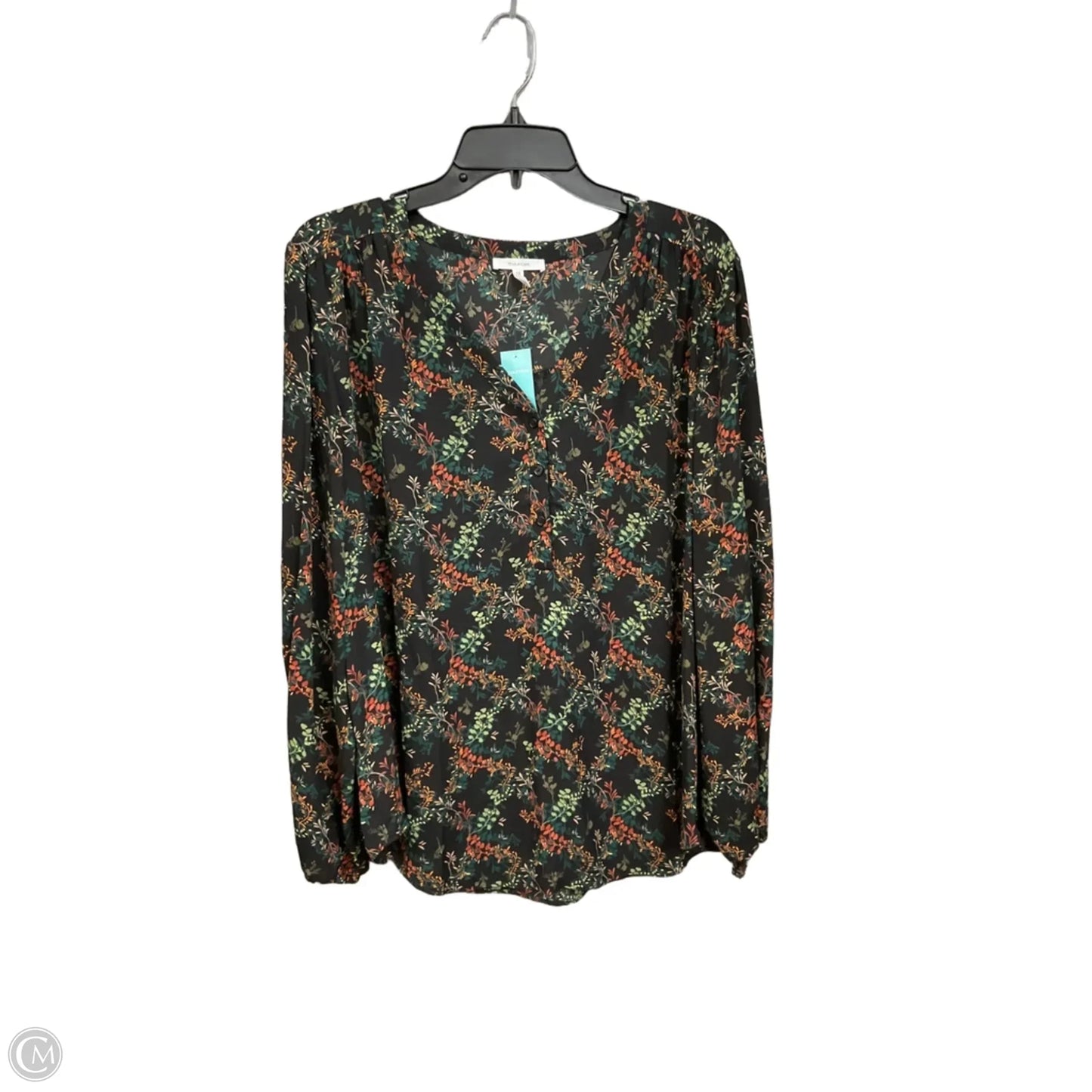 Top Long Sleeve By Maurices In Floral Print, Size: Xxl