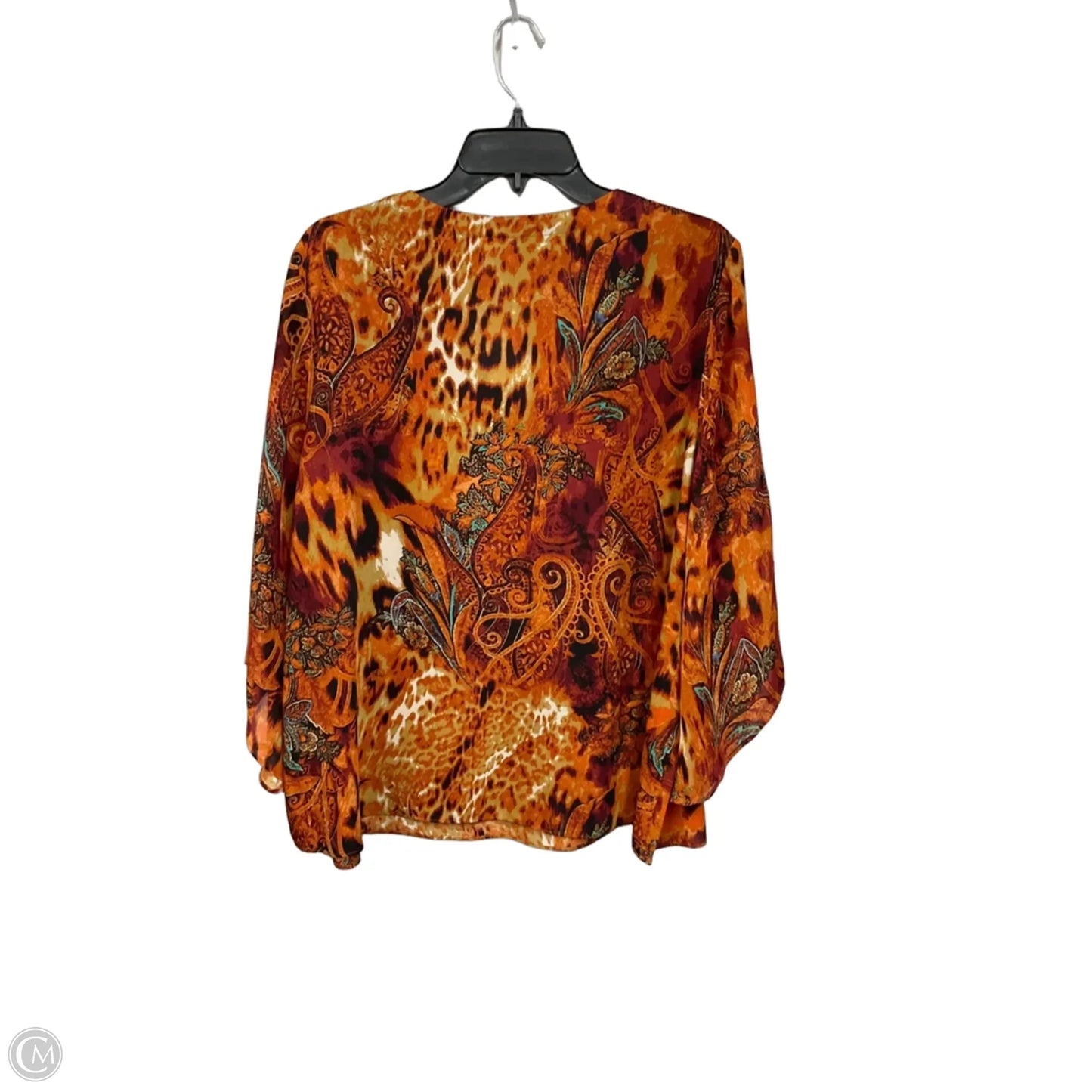 Top Long Sleeve By Cato In Orange, Size: Xl