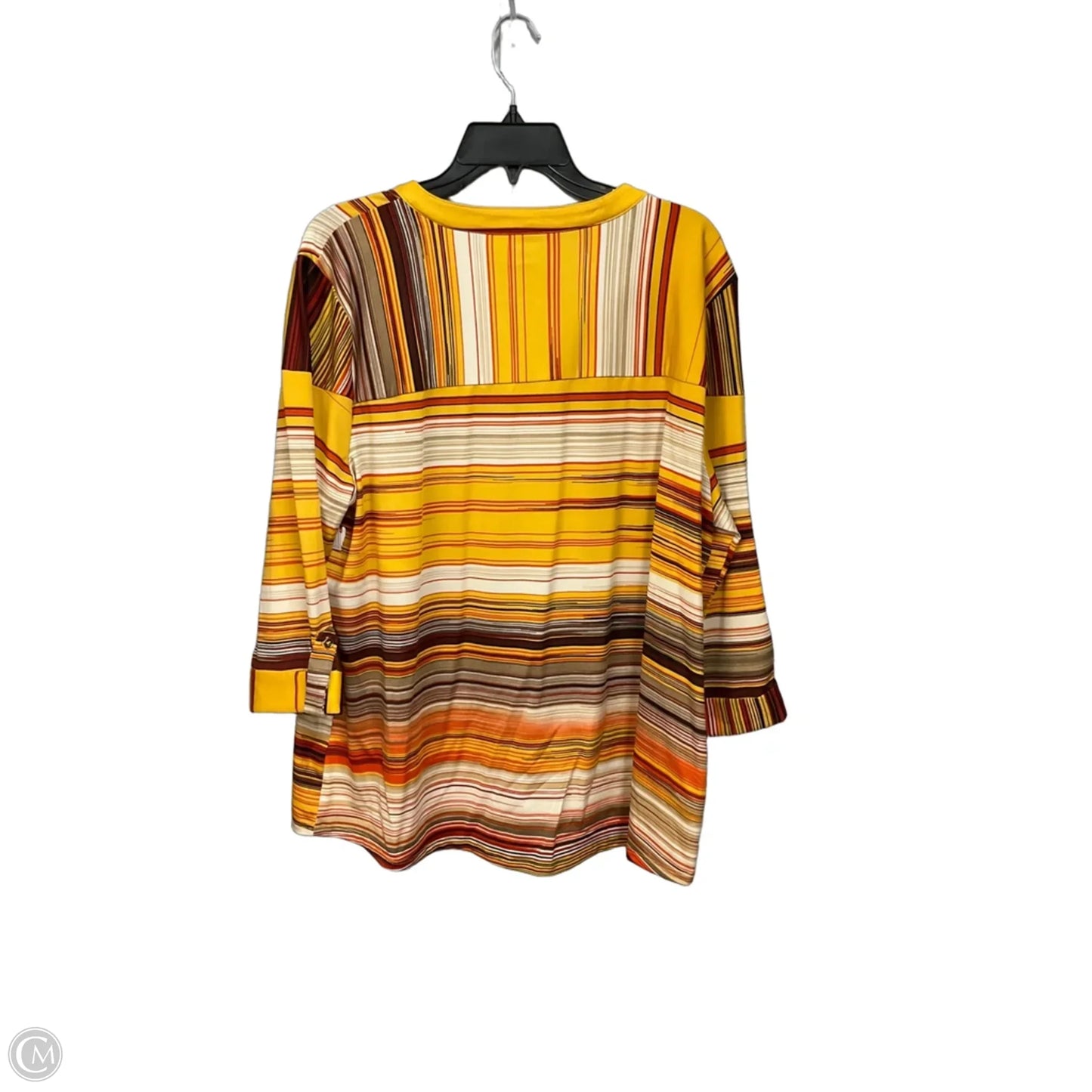 Top Long Sleeve By Cato In Striped Pattern, Size: Xl