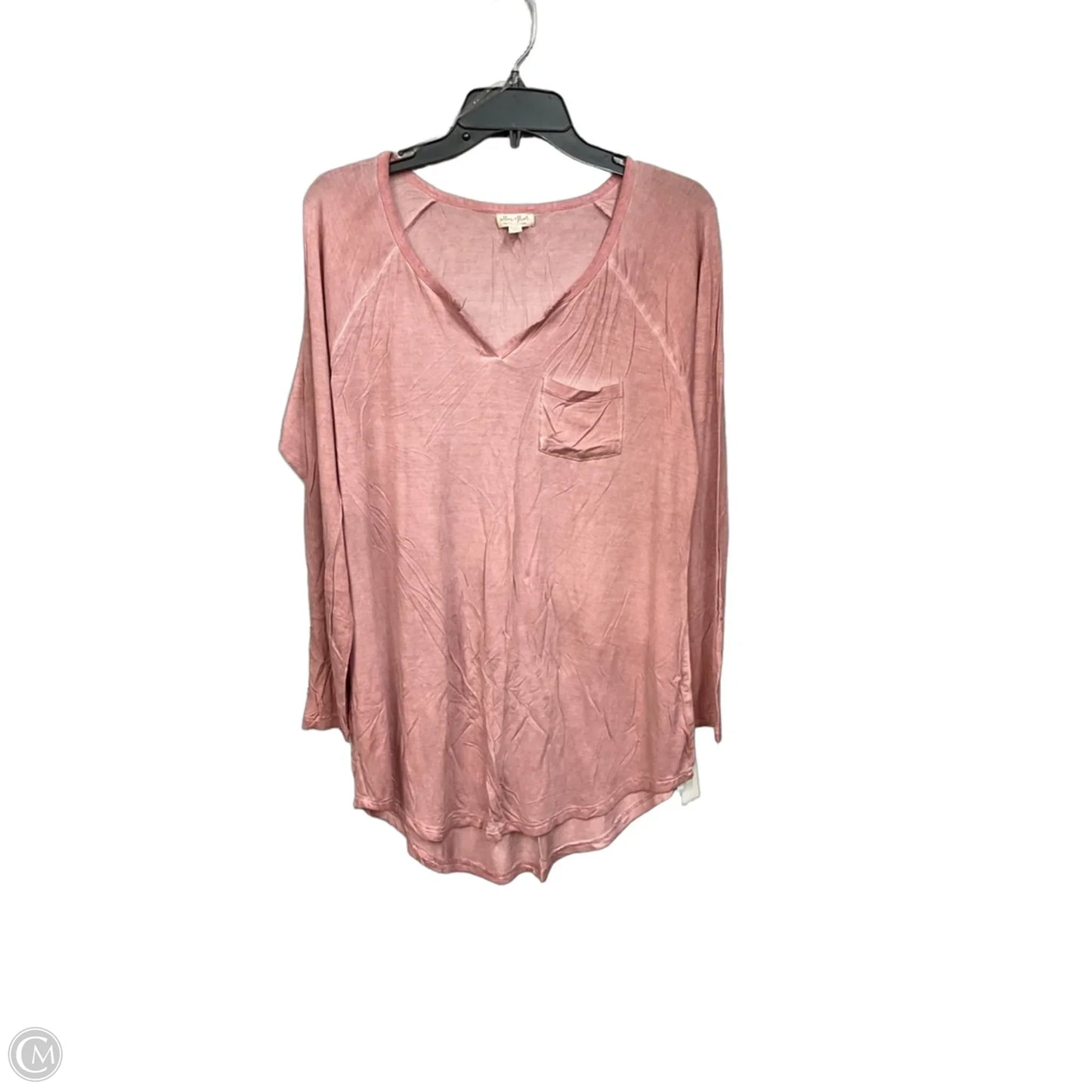 Top Long Sleeve By Ultra Flirt In Pink, Size: Xl