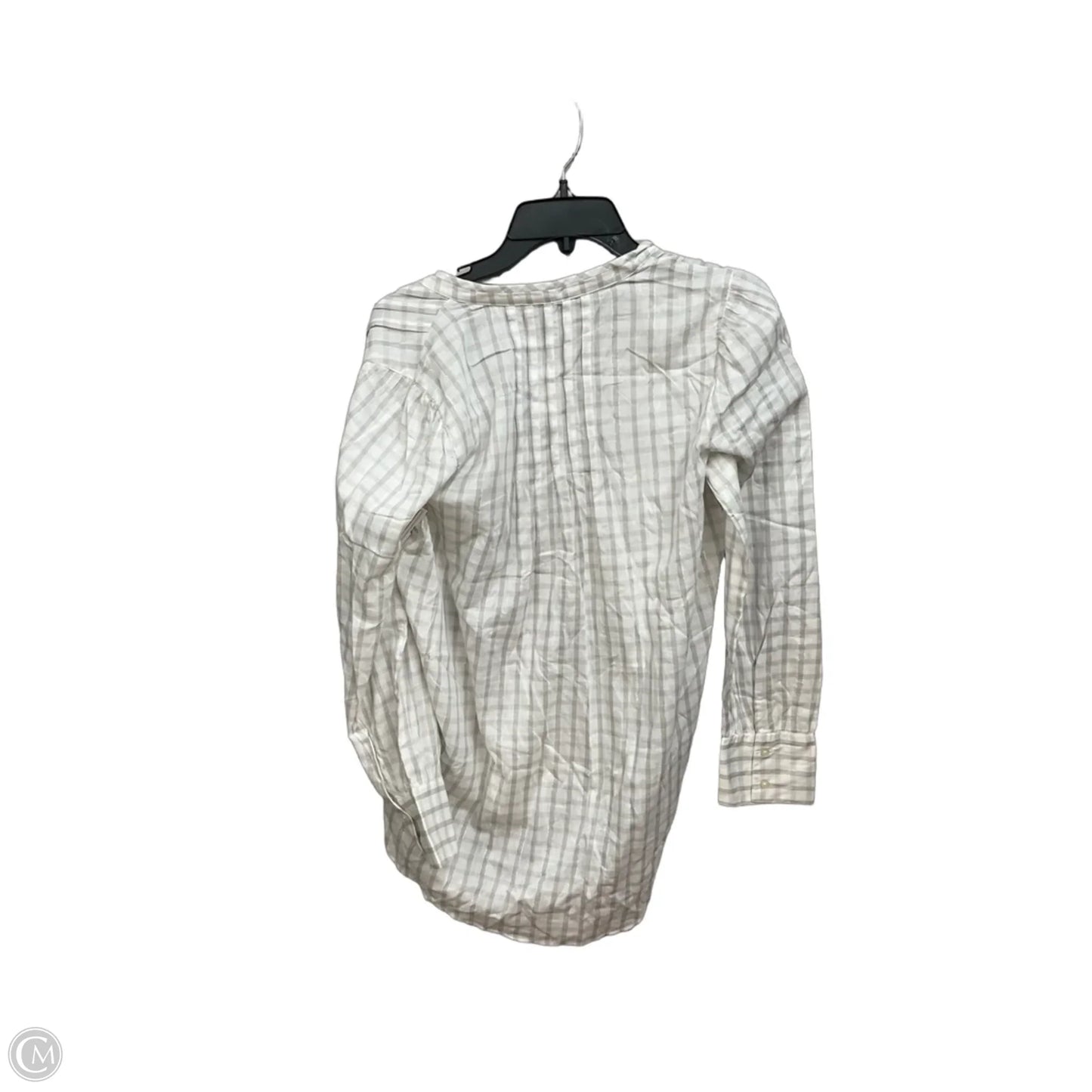 Top Long Sleeve By Loft In Plaid Pattern, Size: S