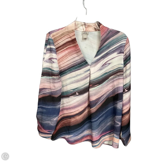 Top 3/4 Sleeve By Chicos In Multi-colored, Size: S