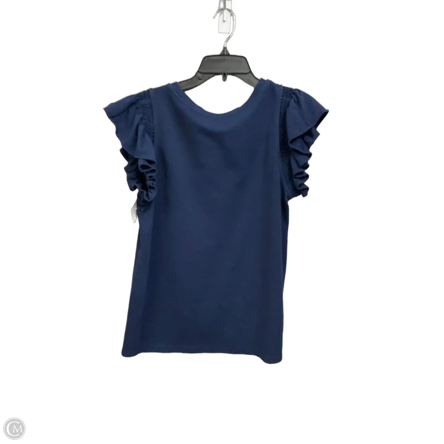 Top Short Sleeve By Loft In Blue, Size: L