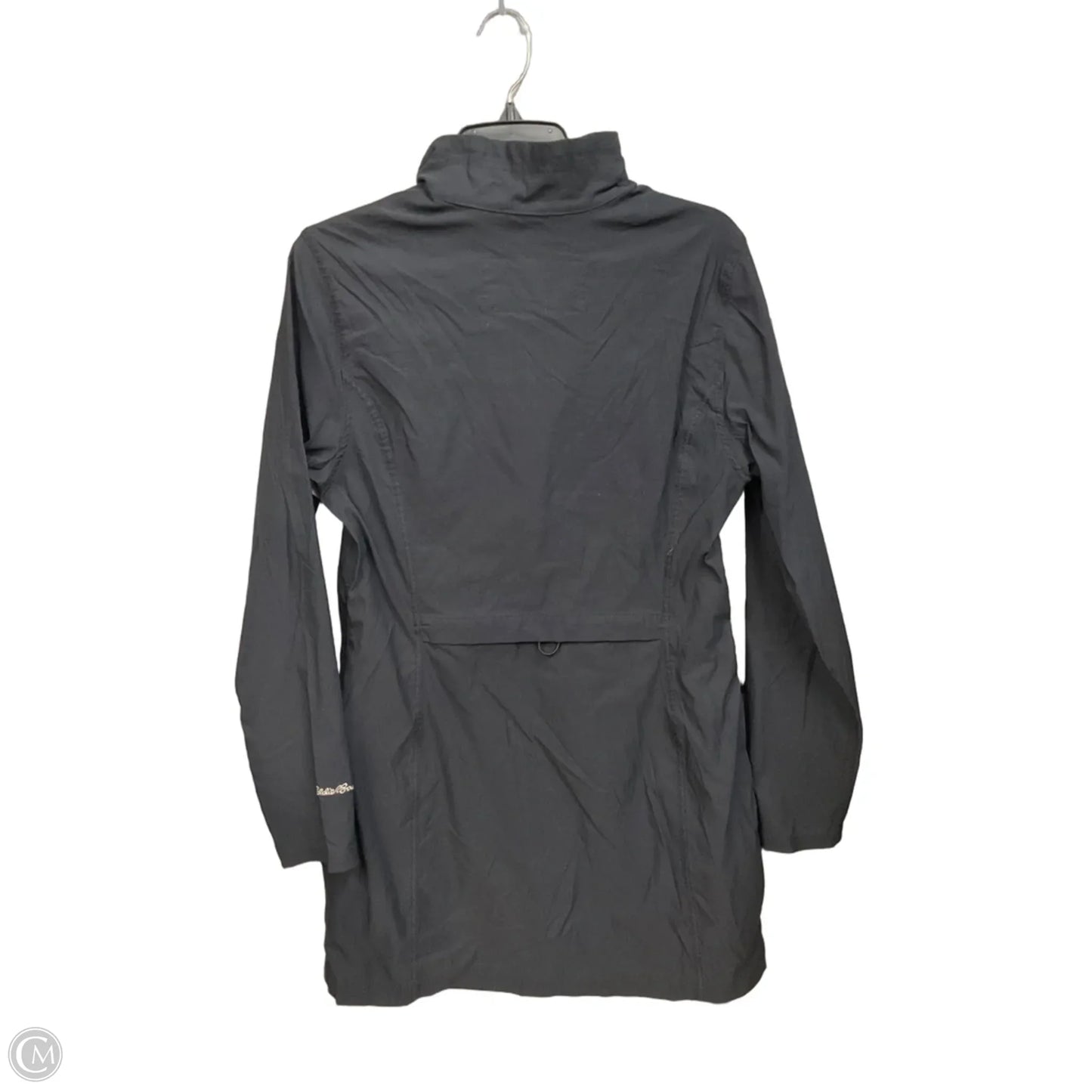 Jacket Windbreaker By Eddie Bauer In Black, Size: M